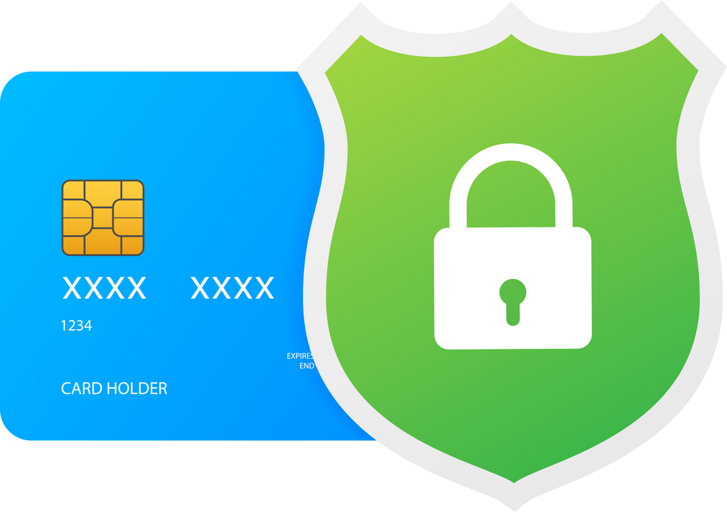 Secure credit card transaction. Payment protection concepts, Secure payment. Vector illustration.